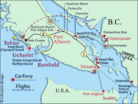 Map, Ucluelet Private Suites, Ocean Views, Kitchenettes, Beaches, Wild Pacific Trail, Storm Watching, Private, Friendly Hosts, Ocean Mist Guesthouse, Ucluelet, BC
